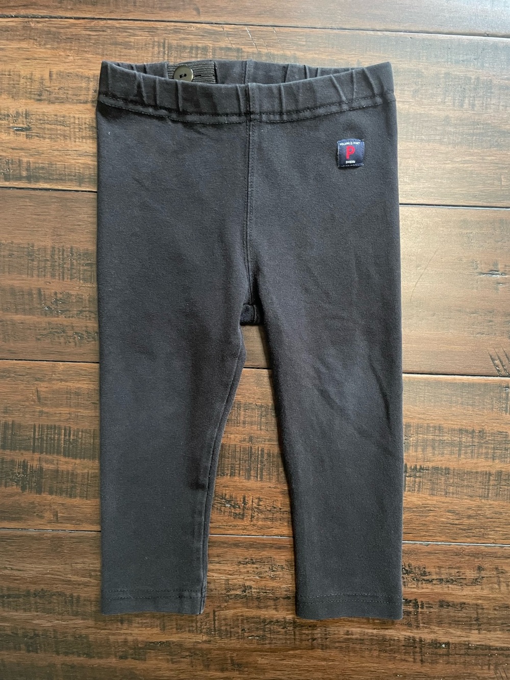 Polarn O. Pyret Black Organic Cotton Leggings